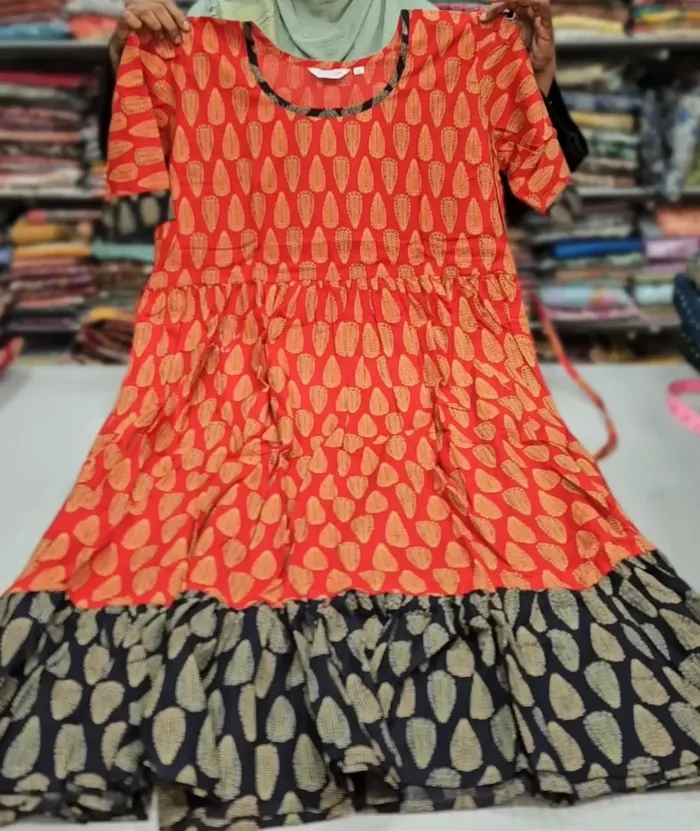 Premium Ajrak 60/60 Cotton Frock | AK1465